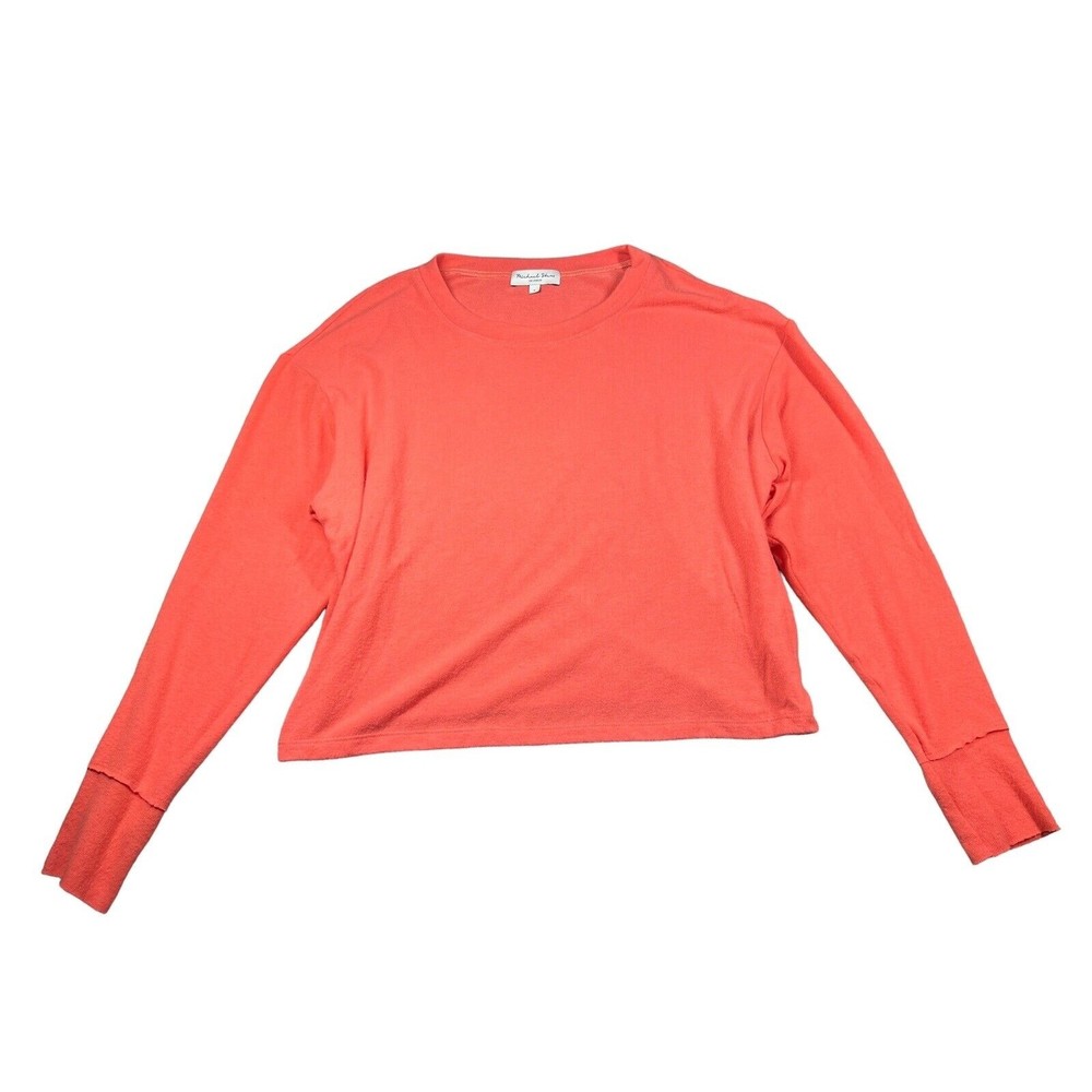 Michael stars sweater coral pink‎ size small pullover crew neck lightweight